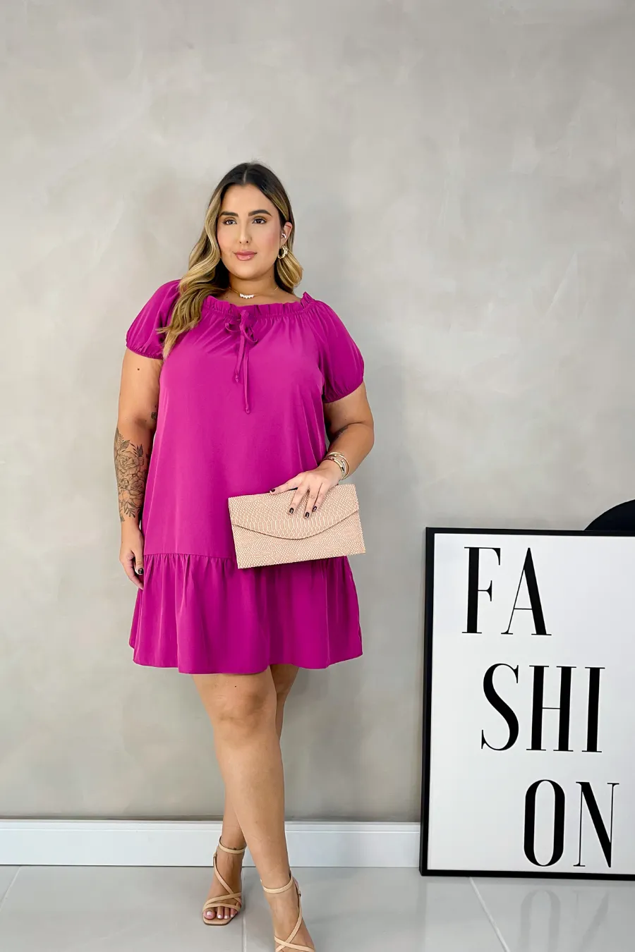 Vestido Plus Size Curto Cigana