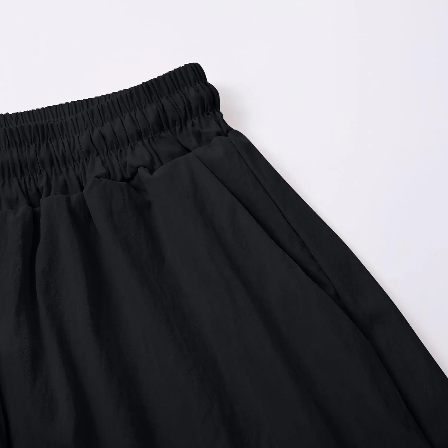Womens Casual Short Elastic Drawstring Waist Wide Leg Trousers Loose Fit Summer Cozy Lounge Plus Size Shorts for Women