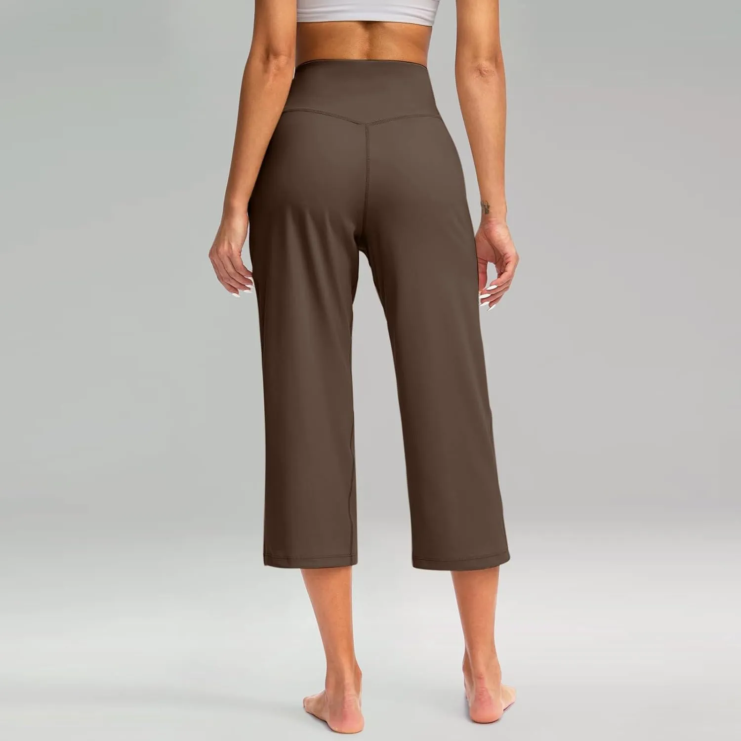 Women's High Waist Casual Wide Leg Loose Palazzo Regular Capris Pants 2025, S-3XL