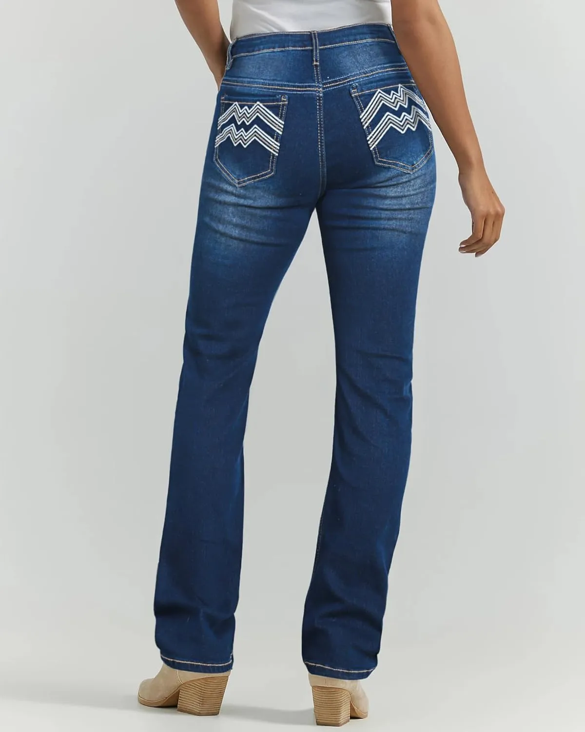 Women's Jeans 90s Mid Rise Bootcut High Stretch Boot Cut Denim Pants Pantalones De Mujer