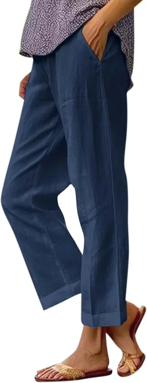 Women's Lounge 2025 Casual Wide Leg Fall Clothes Spring Resort Wear Pants with Pockets, S-5XL