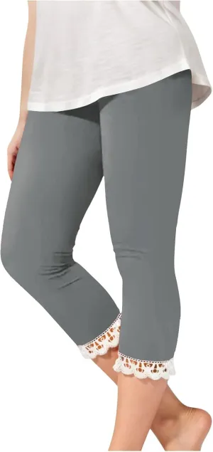 Youth Girls Cropped Legging Sweatpants Hollow Tassels Stretchy Cute Skinny Tights Comfy Slim Soft Pants for Kids Girls